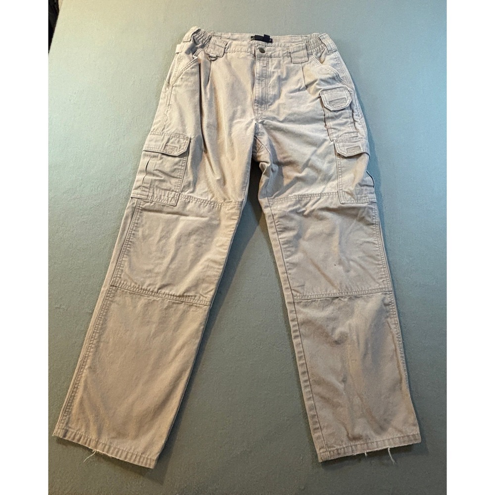 5.11 Tactical Series Cargo Pants Mens 34/32 Tan Cotton Utility Workwear 74251